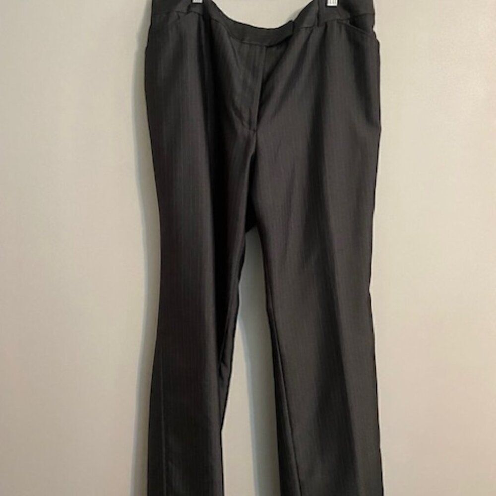 Malbe Vintage Gray/White pinstripe fully lined trousers, size 14W